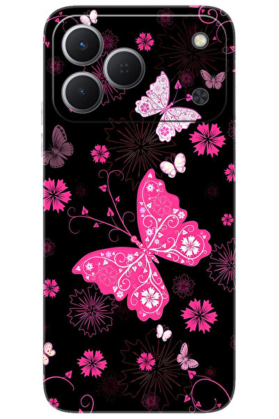 TECNO Spark 50 4G (KN4n) Uyumlu Kılıf Desen Baskılı Silikon Kelebekler STK:72...
