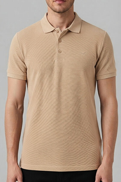 Cazador Men's Slim Fit 100% Cotton Pique Polo Collar T-Shirt Basic Short Slee...