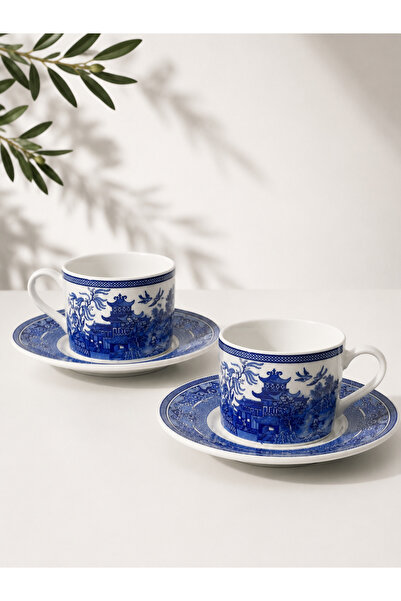 Onedekor 2 Kişilik Double Zenara Blue Kahve Fincanı