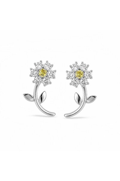 neslyaccessories Silver Daisy Flower Earrings