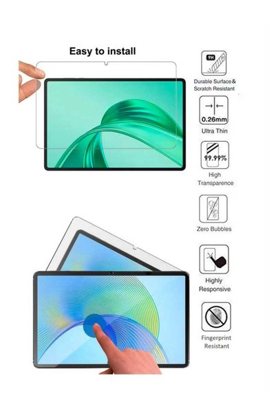Generic واقي شاشة من الزجاج المقوى لجهاز Honor Pad X8a مقاس 11 بوصة - شفافية عالية، لمسة ناعمة، مقاوم للانفجار، حواف منحنية ناعمة، سهل التركيب، واقي شاشة لجهاز Honor Pad X8a مقاس 11 بوصة