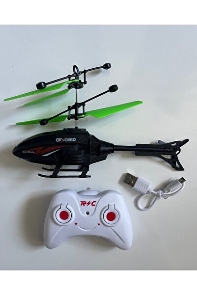 mavi su dünyası Uzaktan Kumandalı Helikopter 18 Cm Siyah Renkli