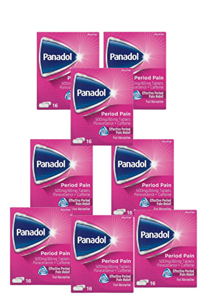 Panadol 8 قطع من أقراص تخفيف آلام الدورة الشهرية 500/65 ملغ، 16 قرصًا