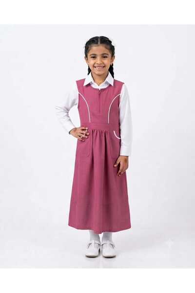 sea gulf Girls' Primary School Uniform Two-Piece with Belt