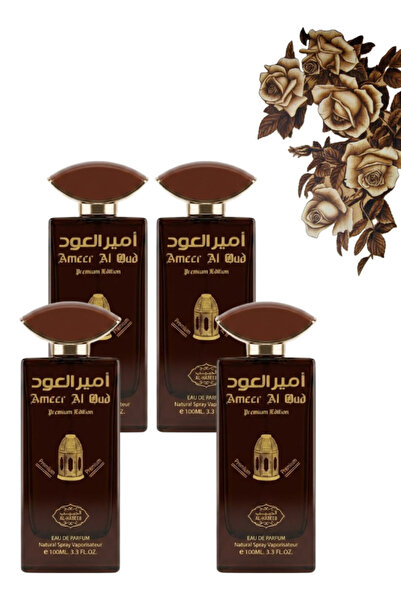 AL-HABEEB 4 قطع من عطر أمير العود الفاخر إصدار بريميوم 100 مل