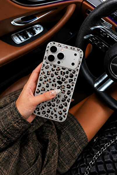 MUSSTECH Iphone 17 Pro Max Leopar Desenli Premium Kılıf, Kamera Korumalı ve D...