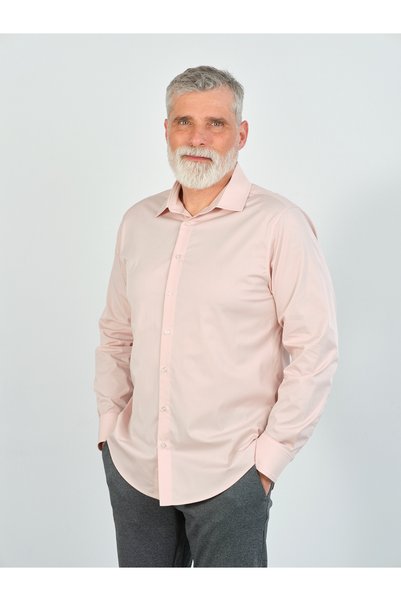 Valleventis Cămașă slim casual roz