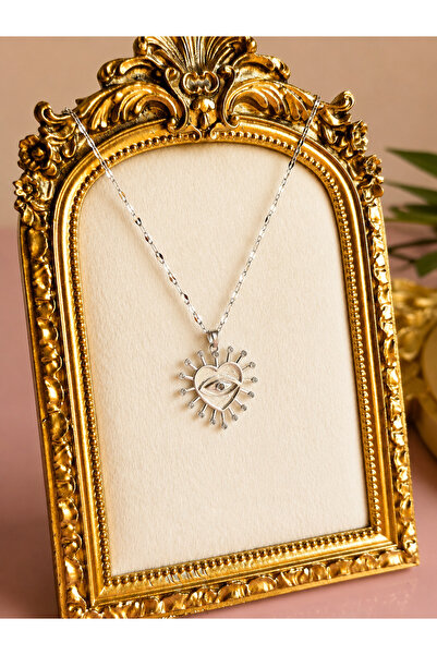FLAWSOME JEWELRY STORE Heart-Shaped Steel Necklace, Tarnish-Resistant Minimal...
