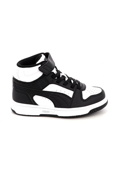 Puma Παιδικό Αθλητικό Μποτάκι για Αγόρι Rebound V6 Mid Χρώματος Μαύρο 408801-01