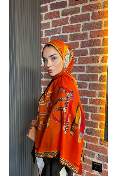 tomrisboutique شال حرير فاخر من الفوال، حجاب، وشاح، شال مزخرف 70 × 180 سم