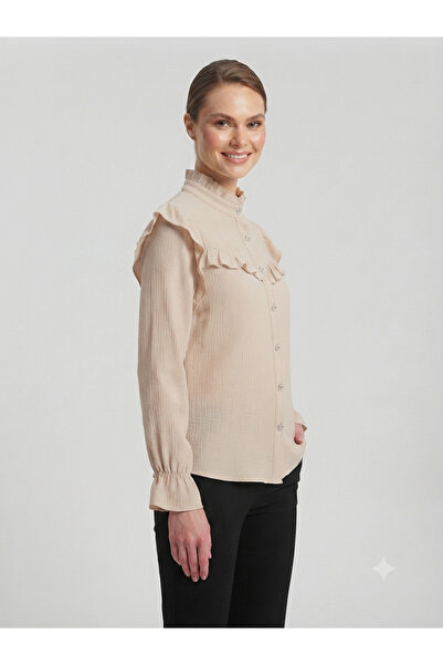 TUĞBA ERGÜL Basic Ayrobin Patterned Shirt