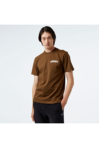 Carhartt WIP S/S University Script Erkek Kahverengi T-Shirt