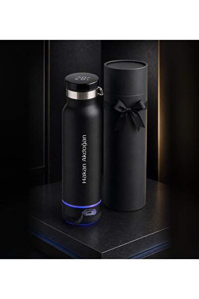 Yaprak Hediyelik Kişiye Özel İsim Baskılı 650 ML Dijital Dereceli Bluetooth H...