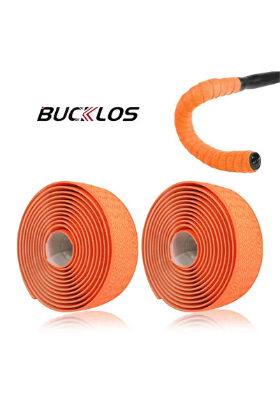 BUCKLOS M1-ORANGE Road Bike Handlebar Tape Anti Slip Bicycle Handle Cover Sof...