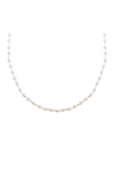 Necklace Colier damă cu lanț, model mărgele, rozariu – bijuterie fină pentru ...