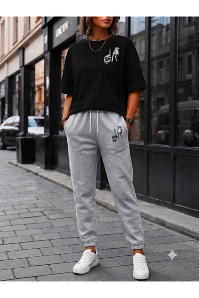 CLOTHES33 T-Shirt Tracksuit 2-Piece Combination Thin Summer Sweat-Absorbing F...