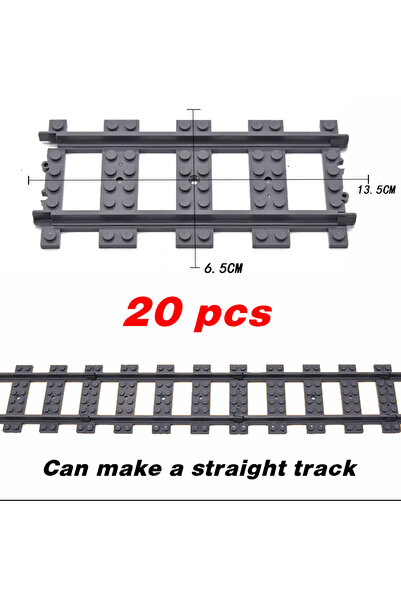 Choice straight-20pcs NEW City Trains Flexible Tracks Soft Straight Curved Ra...