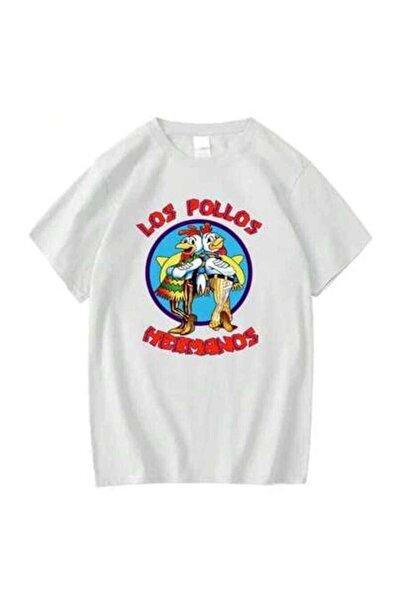 4CR تي شيرت صيفي بأكمام قصيرة عالي الجودة 100% قطن من LOS POLLOS، تي شيرت مطب...