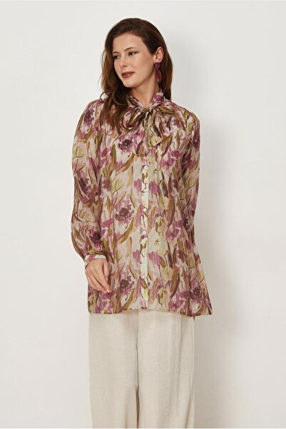 Alvina Patterned Halter Neck Tunic 46579