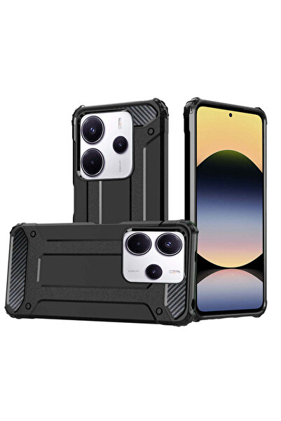 Techsuit Husă pentru Xiaomi Redmi Note 14 4G (Regional), Hibridă Armură, negr...