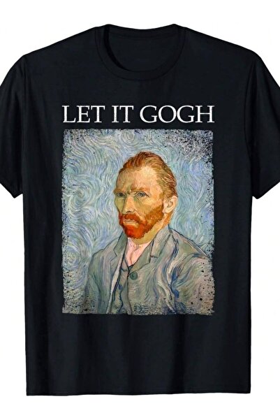 9TAY تي شيرت Let It Shirt المضحك برسومات فنية للفنان فان جوخ