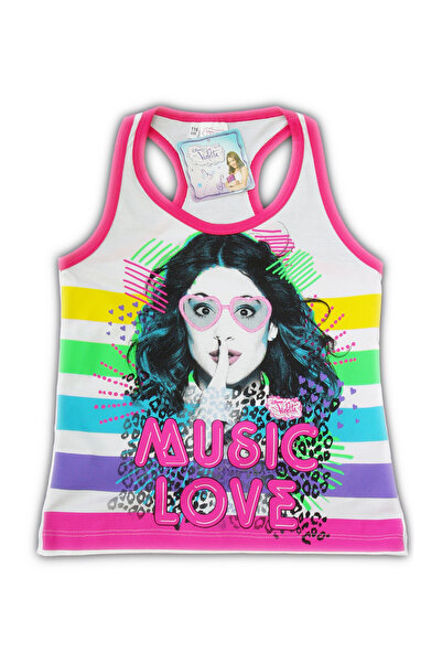 Disney Violetta Maieu ciclam 6-11 ani cu spatele decoltat, 100% bumbac