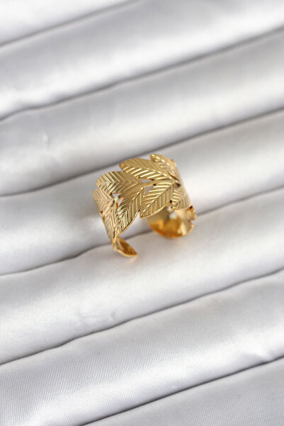 Mega Bazaar 316L Steel Gold Color Spike Model Women's Ring