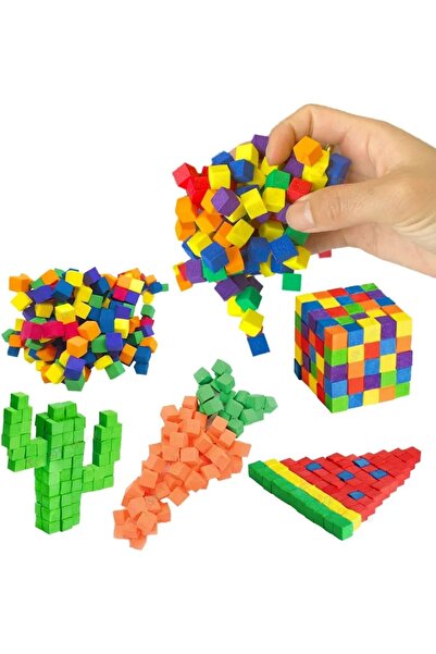 Home Smart Sticky Cubes 150Pcs Sticky Cube Set for Girls and Boys in 6 Primar...