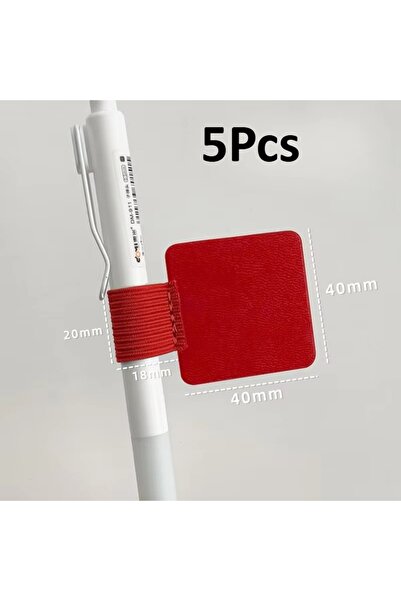 Choice11 Red 5Pcs 1/5Pack Elastic Pen Loop Holder for Notebooks Journals Plan...