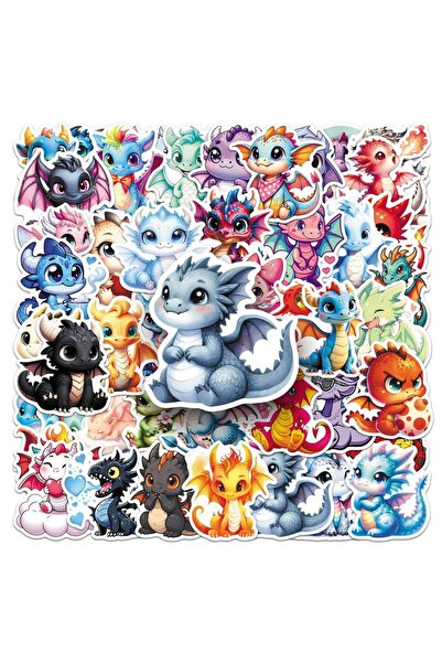 Choice1 50PCSX2 50/100PCS Cartoon Cute Flying Dragon Stickers Cartoon Western...