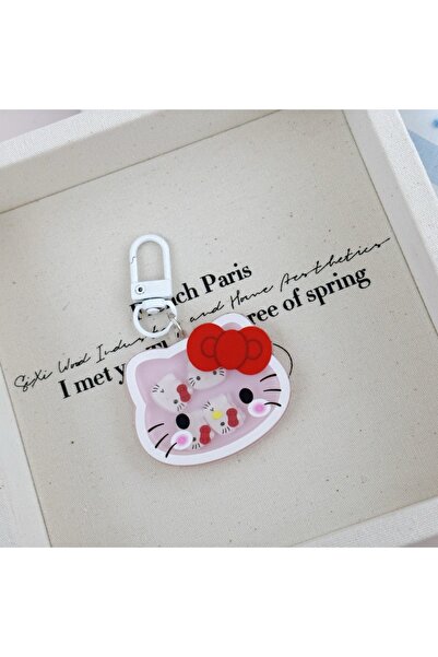 Choice1 white Kawaii Hello Kitty Shaking Keychain Cute Acrylic Bag Pendant Ca...
