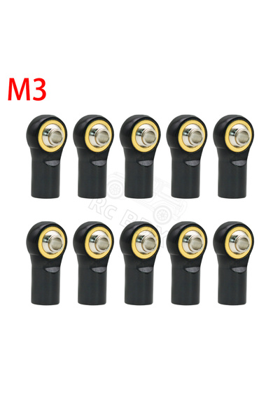 Choice18 M3 black 10PCS Metal M3 M4 Link Tie Rod End Ball Shock Absorber Ball...