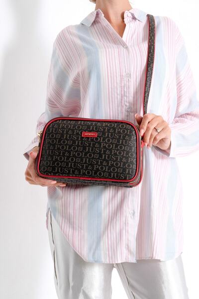 Just Polo Fashionable Brown Red Crossbody and Shoulder Bag
