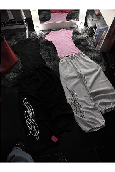 Violon Blessed Script Stone Detailed Tracksuit Set