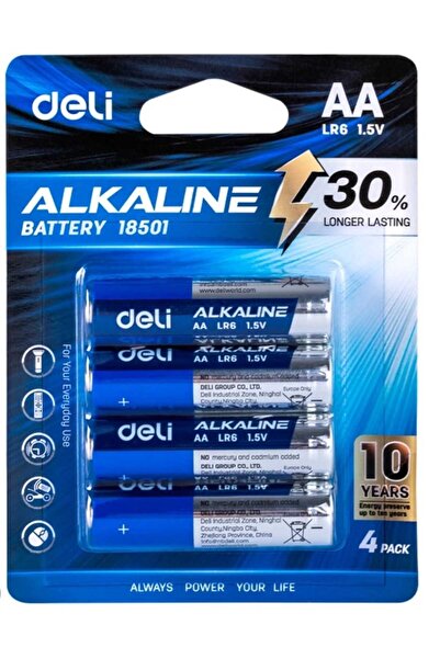 Deli ALKALINE BATTERY AA 1.5V 4PCS