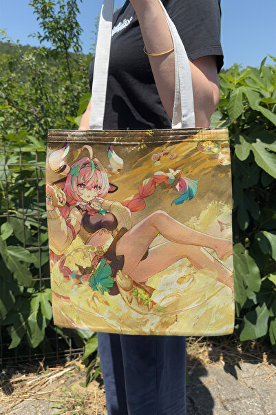 ZipZap Varesa Genshin Impact V5 Double-Sided Canvas Print Tote Bag Anime Bag