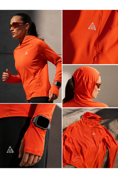 Nike ACG Trail UV Ho Midlayer Kadın Turuncu spor Sweatshirt