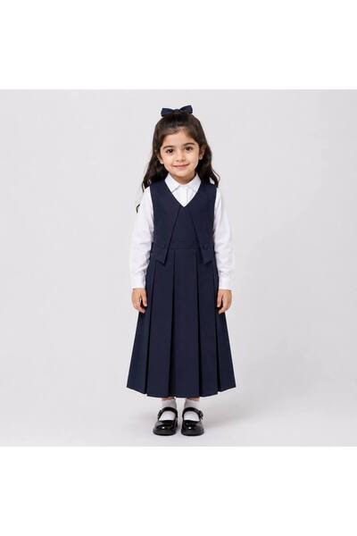 HAWRAA ABAYA مريول روضة بلون كحلي بتصميم مميز وانيق