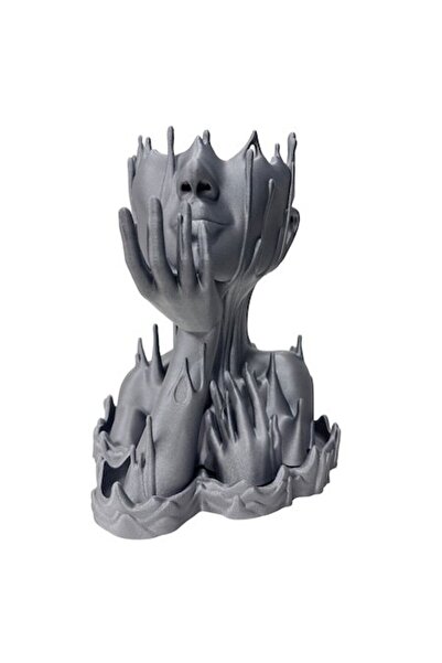 OEM Vază MaCherrie, Gri Galaxie, Imprimată 3D, H 25cm