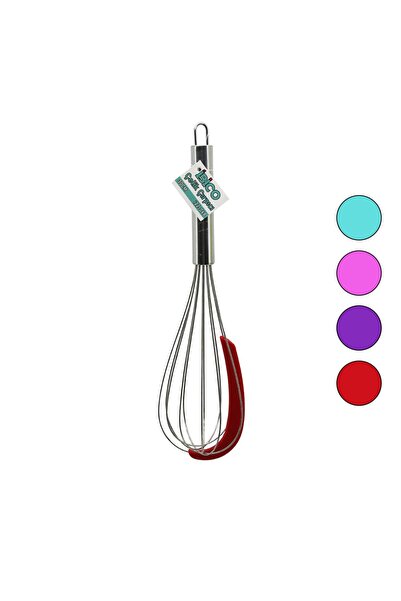 YerliÇöpPoşeti Chrome Handle Steel Metal Whisk - with Colorful Silicone Scrap...