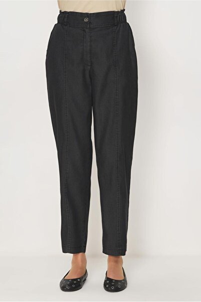 Alvina Elastic Waist Denim Pants 70968
