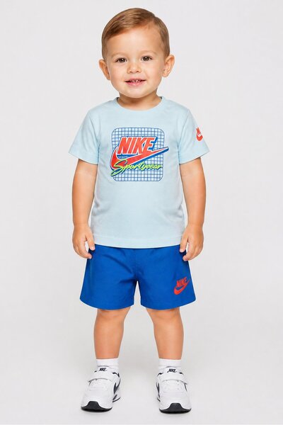 Nike Toddlers Boy 2 Pcs Graphic Print Top And Shorts Set, Multicolor