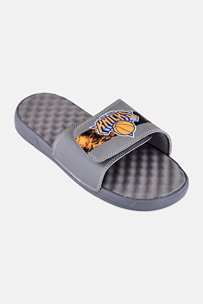 iSlide Men New York Knicks Slip On Slides, Grey