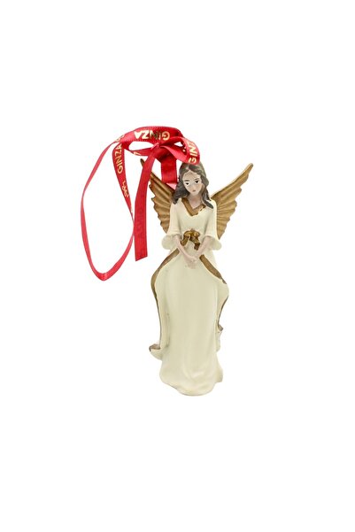 Ginza Decorațiune, Regatul Crăciunului, Regal, model înger inofensiv, alb, 10 cm