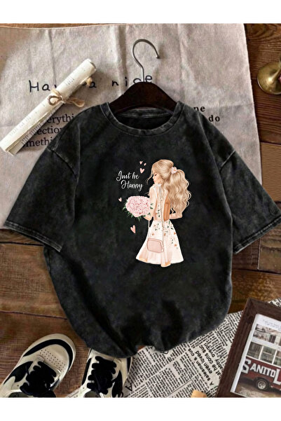 Pink Sky Unisex Oversize Vintage Washed Street Style Μόδα του δρόμου Βαμβακερ...