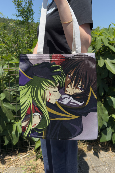 ZipZap Code Geass V2 Summer Winter Double-Sided Canvas Printing Tote Bag Anim...