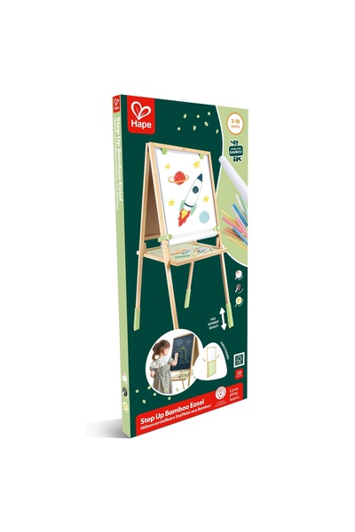 Hape Sevalet din bambus pentru pictura, Hape, 56 x 44 x 94 cm