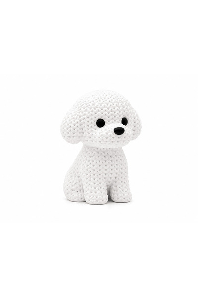 Yapı3D Sevimli Beyaz Köpek Figürü – Dekoratif Masa Üstü Süsü | Minimal Ev & O...