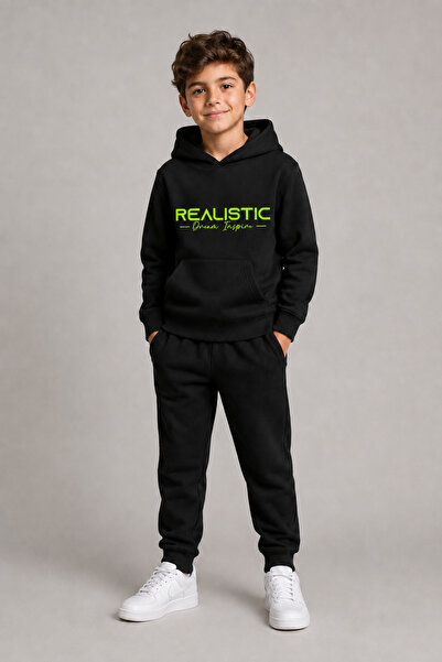 han elegant Hooded Realistic Text Printed 2-Thread Seasonal Unisex Children's...