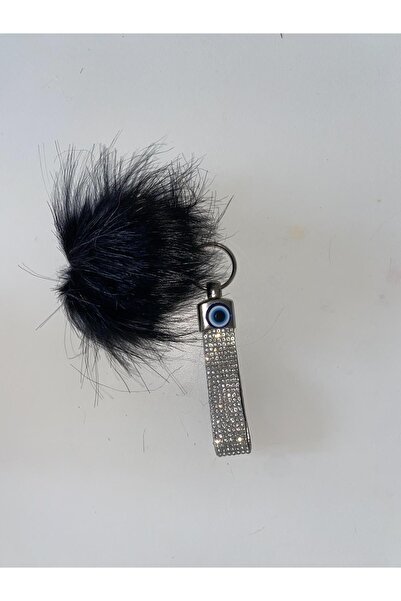 GARDENAUTO Black Feather Charm Full Stone Gift Keychain
